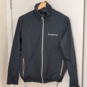 Peak Performance Navy Blue Windbreaker Jacket with White Trim